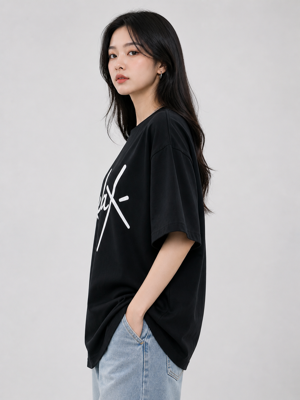 Women Black T-shirt