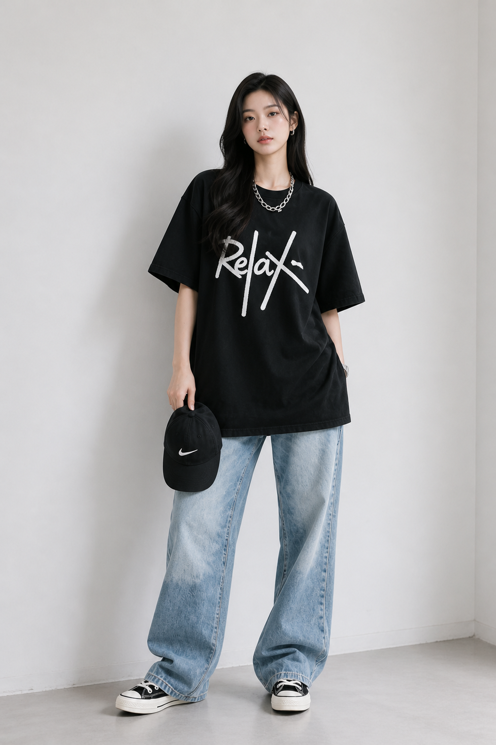 Women Black T-shirt