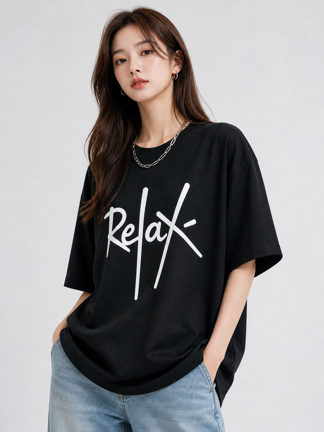 Women Black T-shirt