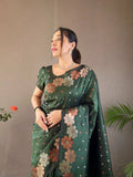 Monteliv Banarasi Soft Lichi Silk Saree