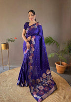 Monteliv Banarasi Soft Lichi Silk Saree