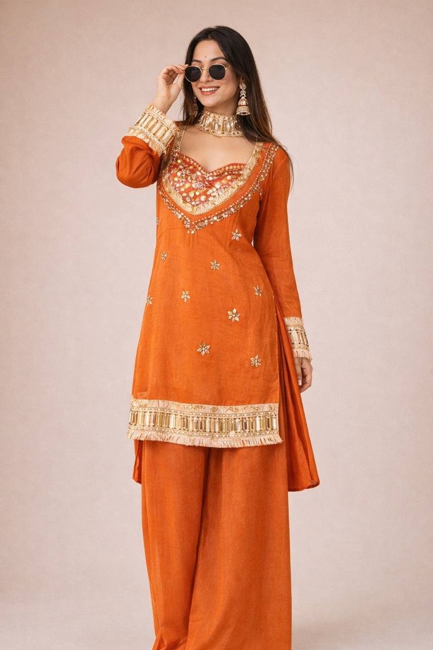 Royal Festive Look with Elegant Handwork & Designer Finish