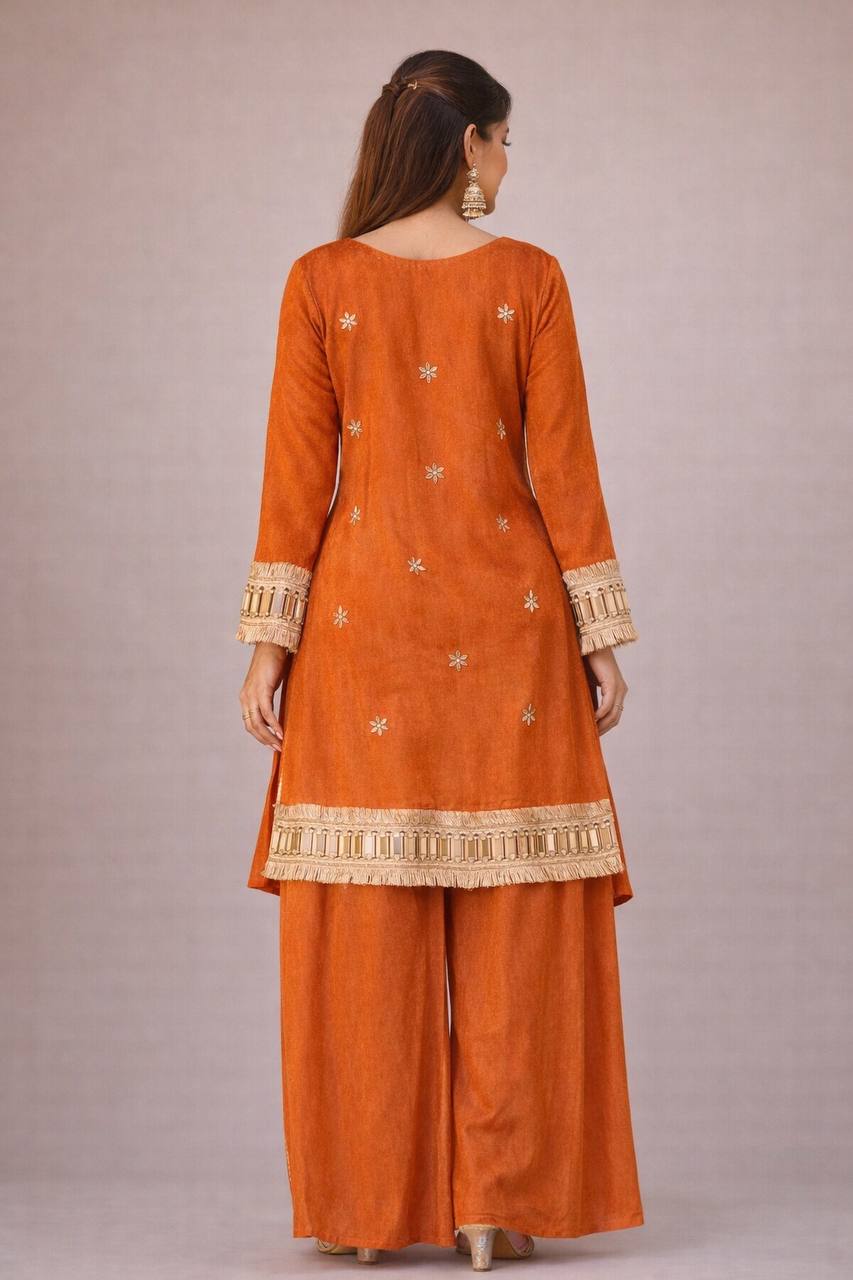 Royal Festive Look with Elegant Handwork & Designer Finish