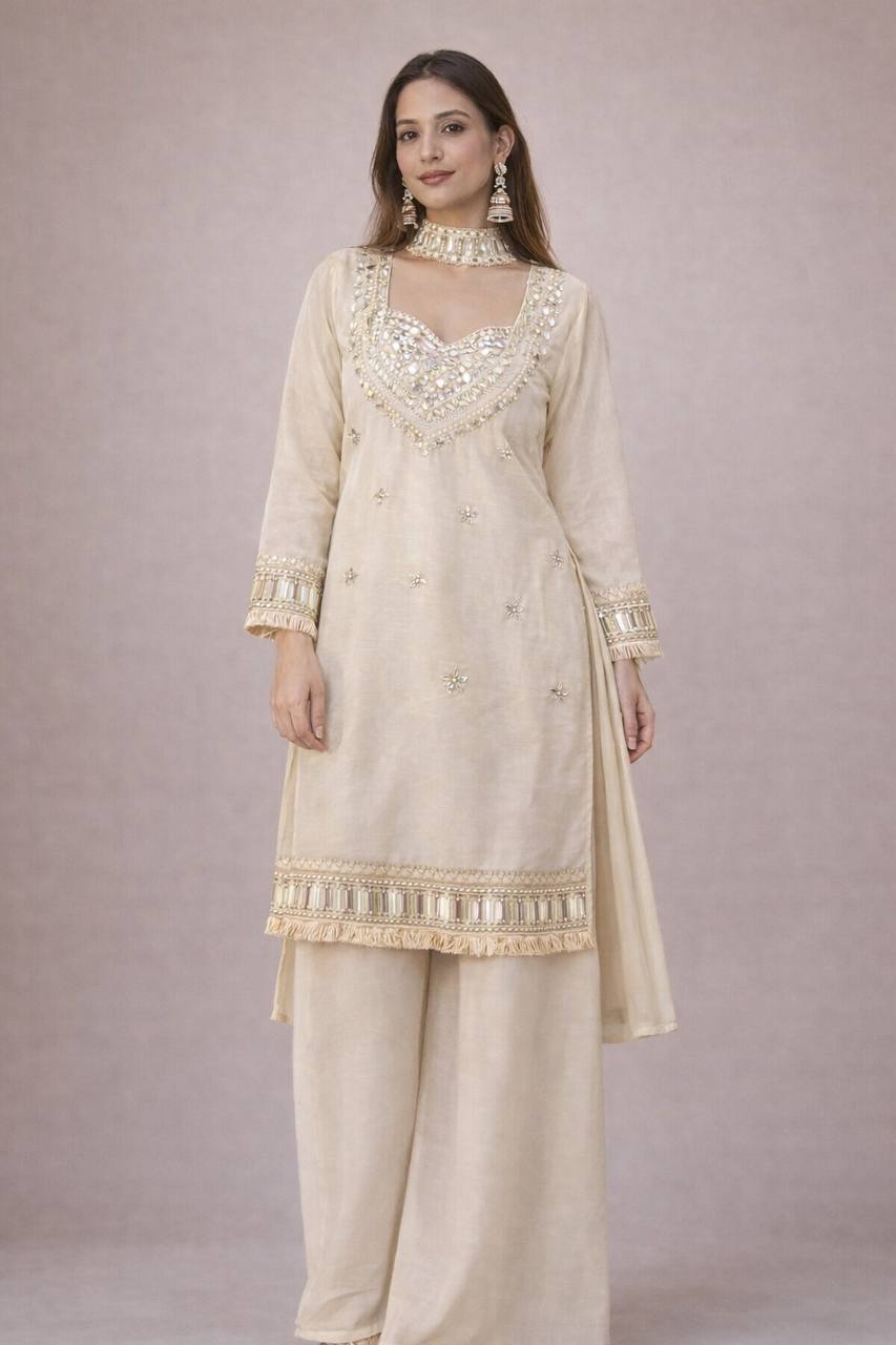 Royal Festive Look with Elegant Handwork & Designer Finish