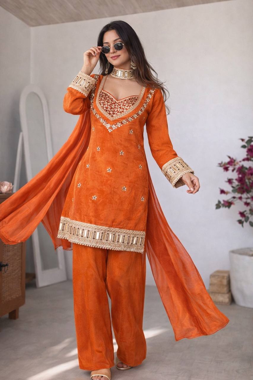 Royal Festive Look with Elegant Handwork & Designer Finish