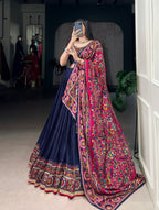 Monteliv Dolla Silk Chaniya Choli Set with Foil Work & Dupatta
