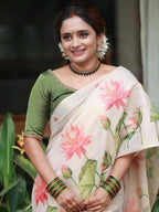 Monteliv Linen Tissue Silk Saree