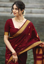 Monteliv Banarasi Soft Lichi Silk Saree